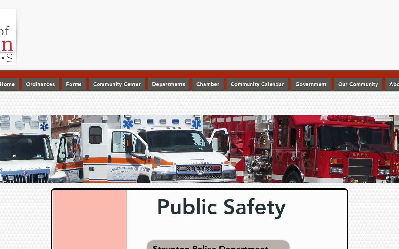 Staunton Police public safety contact page for recent arrest questions