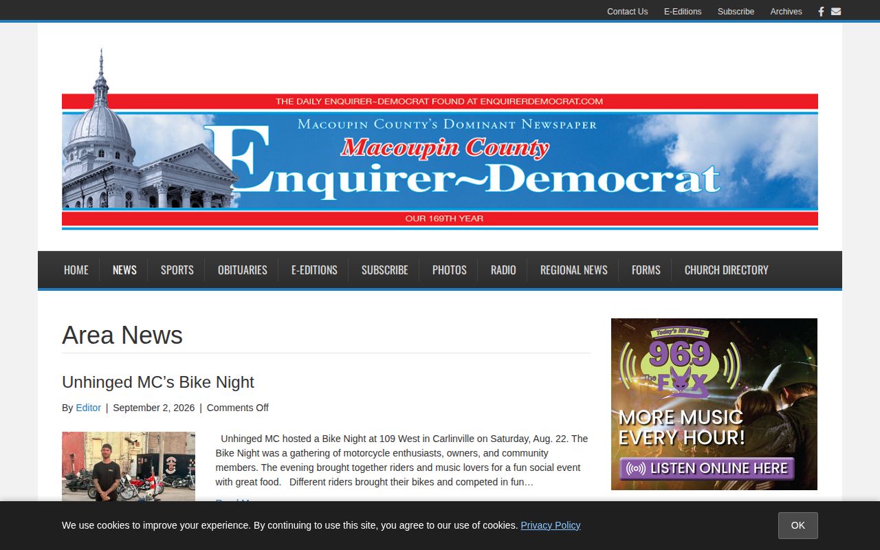 Macoupin County Enquirer Democrat news section