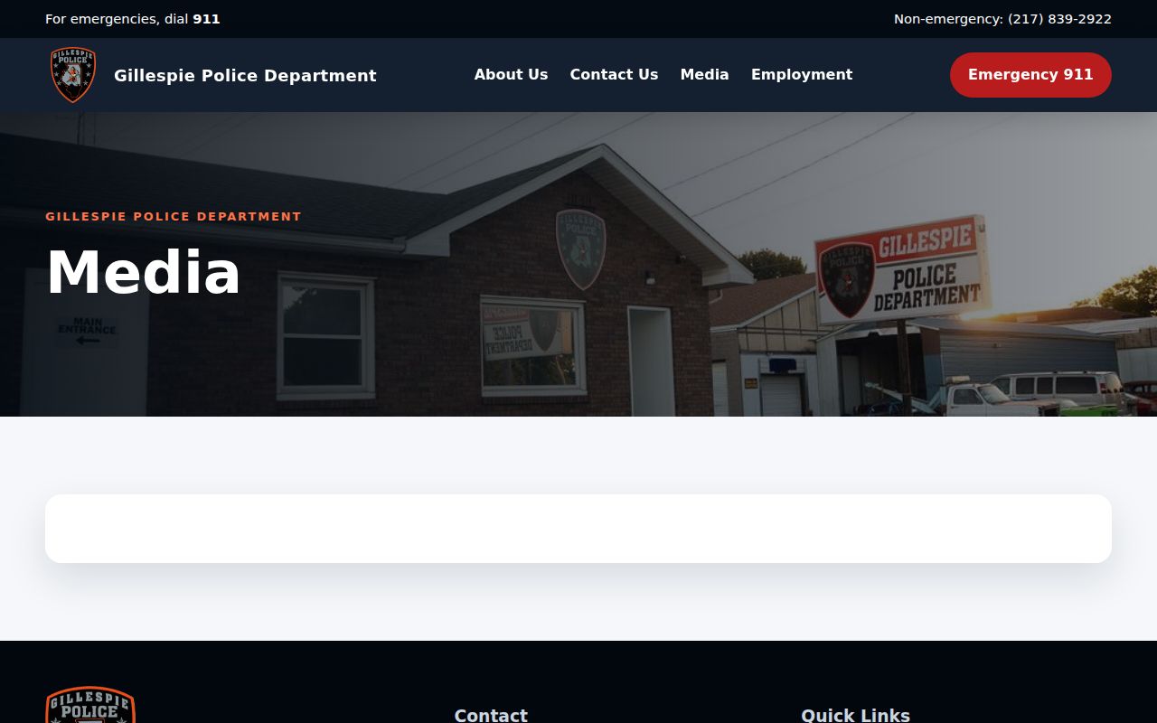 Gillespie Police media page for public safety and arrest-related updates