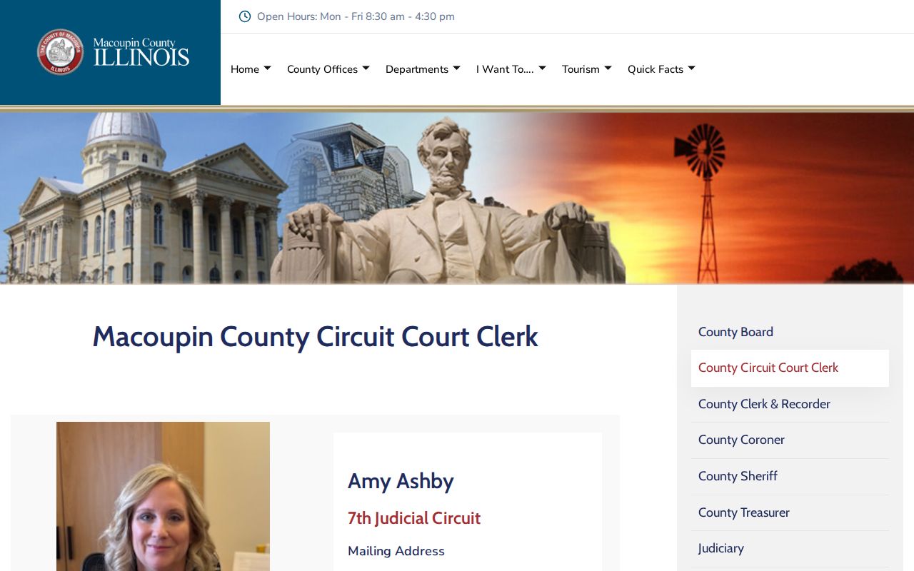 Macoupin County arrest court record and Circuit Clerk source